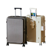 HKM-531219 Open-Top Luggage Trolley Bag with Laptop Compartment - 20, 24, 28 Inch Travel Suitcases on Wheels