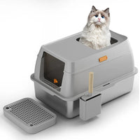 HKM-531283 Automatic Self-Cleaning Cat Litter Box with Smart App Control, Stainless Steel & Plastic Materials