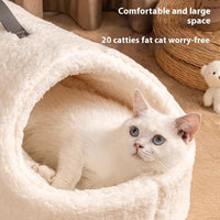 HKM-5313085 Cozy Removable and Washable Large Lambswool Cat Nest for Ultimate Comfort