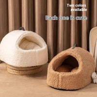 HKM-5313085 Cozy Removable and Washable Large Lambswool Cat Nest for Ultimate Comfort