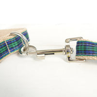 HKM-5313213 Green Checkered Polyester Dog Chain for Stylish Walks