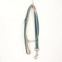 HKM-5313213 Green Checkered Polyester Dog Chain for Stylish Walks
