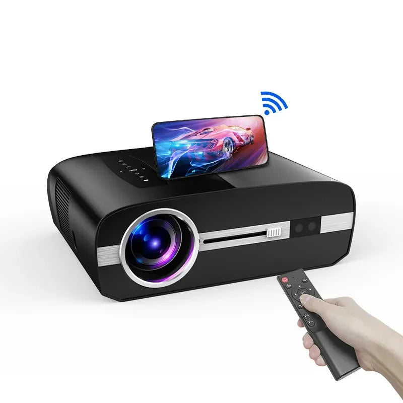 HKM-531347 1080P 4K 1350ANSI LCD Home Cinema Projector for TV Stick and Laptop Compatibility