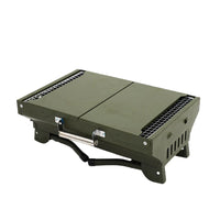 HKM-531347 Portable Charcoal Folding BBQ Grill with Stainless Steel Construction for Outdoor Cooking