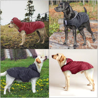 HKM-5313597 Waterproof Big Dog Raincoat with Reflective Stripes - All-in-One Design for Outdoor Protection