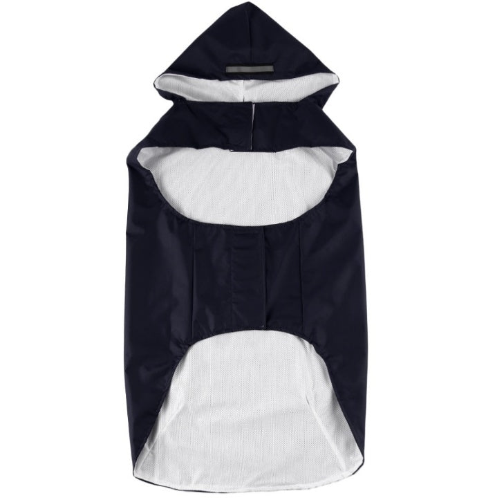 HKM-5313597 Waterproof Big Dog Raincoat with Reflective Stripes - All-in-One Design for Outdoor Protection
