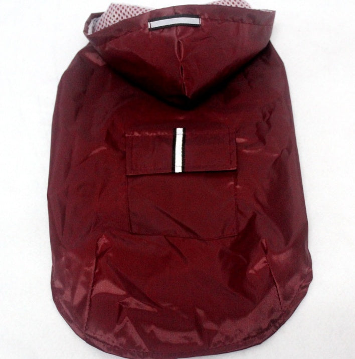HKM-5313597 Waterproof Big Dog Raincoat with Reflective Stripes - All-in-One Design for Outdoor Protection