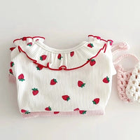 HKM-5313981 Lace Strawberry Print Lightweight Pet Clothing for Dogs and Cats