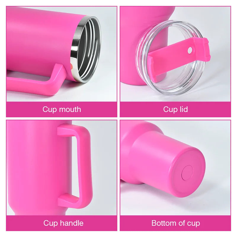 HKM-531411 Personalised 40oz Stainless Steel Travel Mug with Flexible Handle for Nurses