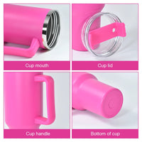 HKM-531411 Personalised 40oz Stainless Steel Travel Mug with Flexible Handle for Nurses