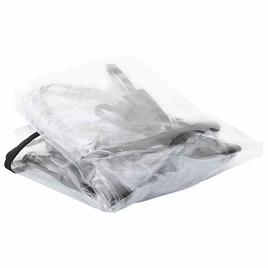 HKM-5314877 Transparent PVC Pet Stroller Rain Cover - 65 x 32 x 57 cm, Waterproof and Foldable Design for All Breeds