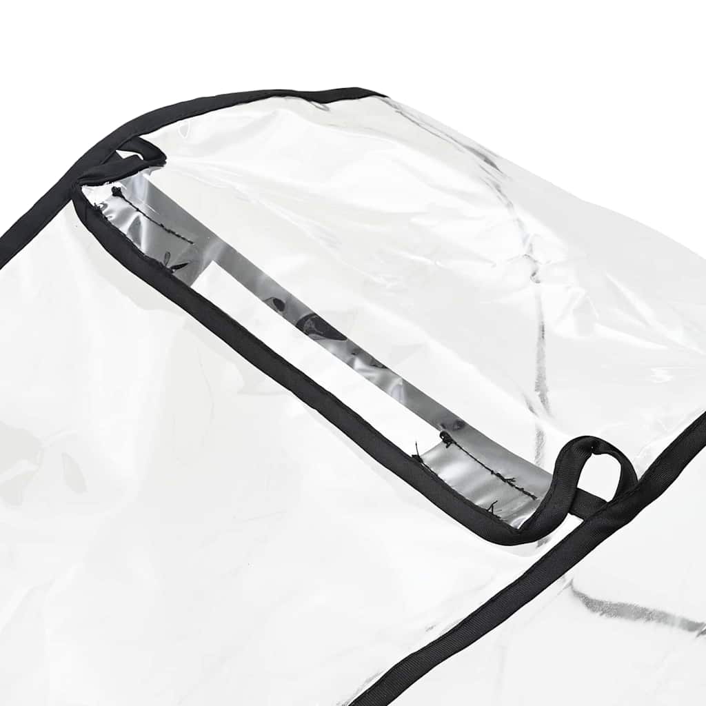 HKM-5314877 Transparent PVC Pet Stroller Rain Cover - 65 x 32 x 57 cm, Waterproof and Foldable Design for All Breeds