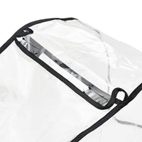 HKM-5314877 Transparent PVC Pet Stroller Rain Cover - 65 x 32 x 57 cm, Waterproof and Foldable Design for All Breeds