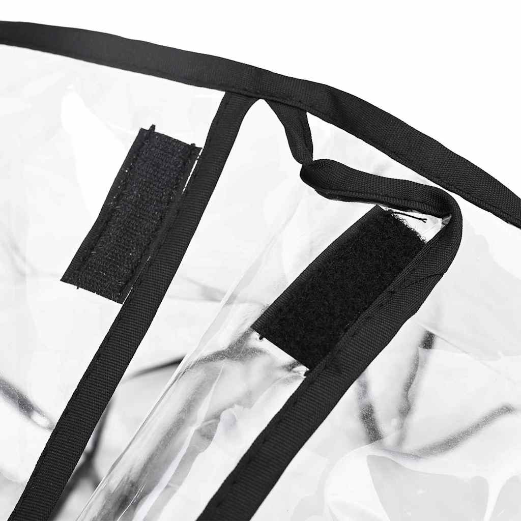 HKM-5314877 Transparent PVC Pet Stroller Rain Cover - 65 x 32 x 57 cm, Waterproof and Foldable Design for All Breeds