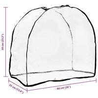 HKM-5314877 Transparent PVC Pet Stroller Rain Cover - 65 x 32 x 57 cm, Waterproof and Foldable Design for All Breeds