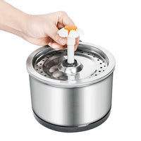 HKM-5315261 Stainless Steel Detachable Cat and Dog Drinking Fountain with USB Adapter