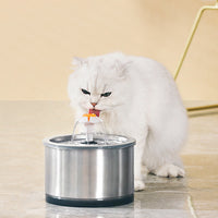 HKM-5315261 Stainless Steel Detachable Cat and Dog Drinking Fountain with USB Adapter