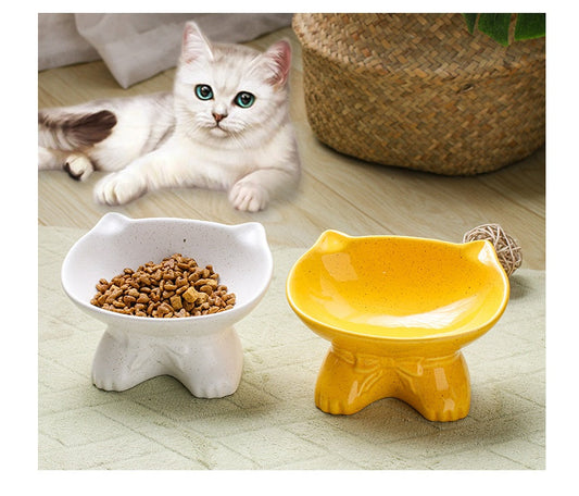 HKM-5315389 Anti-Upset Porcelain Pet Bowl - Large Capacity, High Temperature Resistance, Wear-Resistant