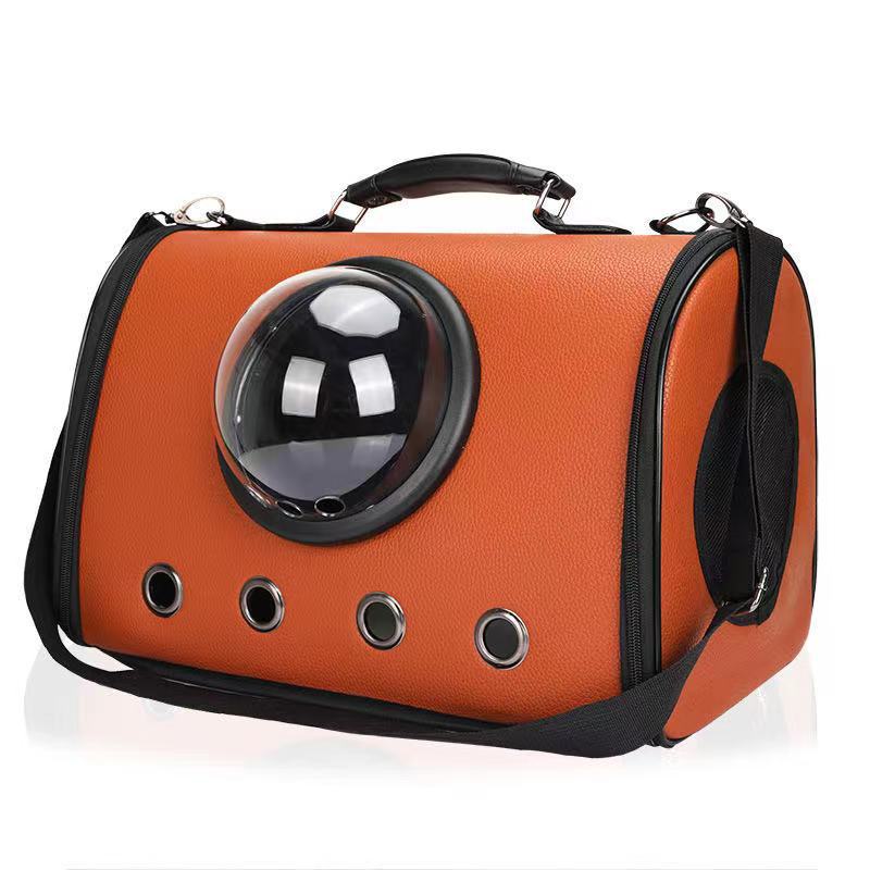 HKM-5315645 Transparent PU Rainproof Portable Pet Backpack for Cats and Small Dogs