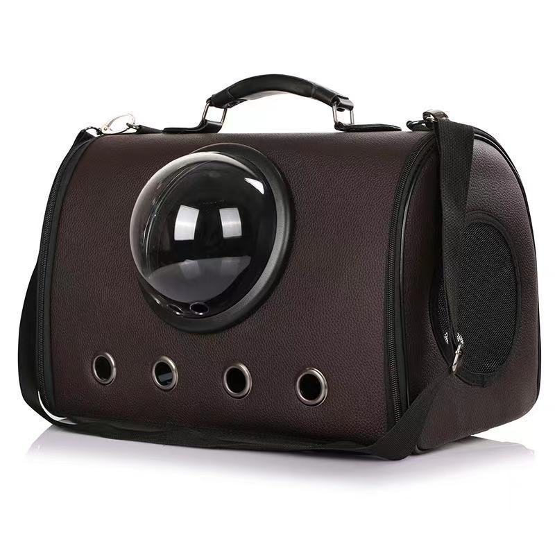 HKM-5315645 Transparent PU Rainproof Portable Pet Backpack for Cats and Small Dogs