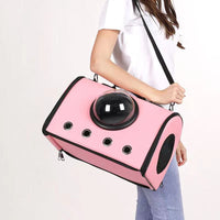HKM-5315645 Transparent PU Rainproof Portable Pet Backpack for Cats and Small Dogs