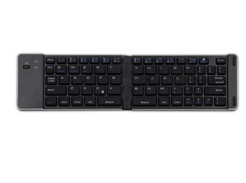 HKM-531667 Portable Bluetooth Folding Keyboard with Rechargeable Battery for iOS, Android, Windows, and Mac OS