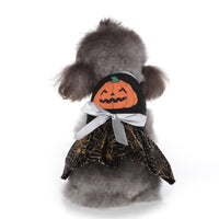 HKM-5317565 Charming Halloween Dog Dress in Pumpkin and Ghost Print for Festive Pets