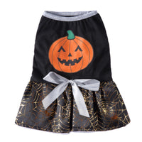 HKM-5317565 Charming Halloween Dog Dress in Pumpkin and Ghost Print for Festive Pets