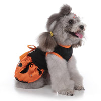 HKM-5317565 Charming Halloween Dog Dress in Pumpkin and Ghost Print for Festive Pets