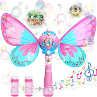HKM-531795 Butterfly Bubble Wand Toy – Full-Automatic Light-Up With Music for Kids Ages 2-13