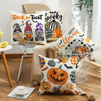 HKM-531795 Cartoon Car Pumpkin Print Sofa Pillow Case 45x45cm Nordic Style