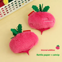 HKM-5318845 Plush Radish and Cucumber Cat Toys - Bite-Resistant Vegetable Simulation