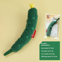 HKM-5318845 Plush Radish and Cucumber Cat Toys - Bite-Resistant Vegetable Simulation