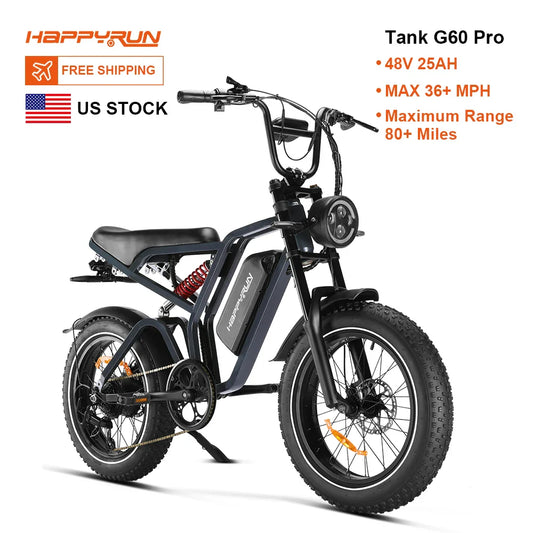 HKM-531923 Off-Road 2000W Electric Fat Tire Bike - 20x4.0 Tires, Max Speed 60km/h, Free Shipping