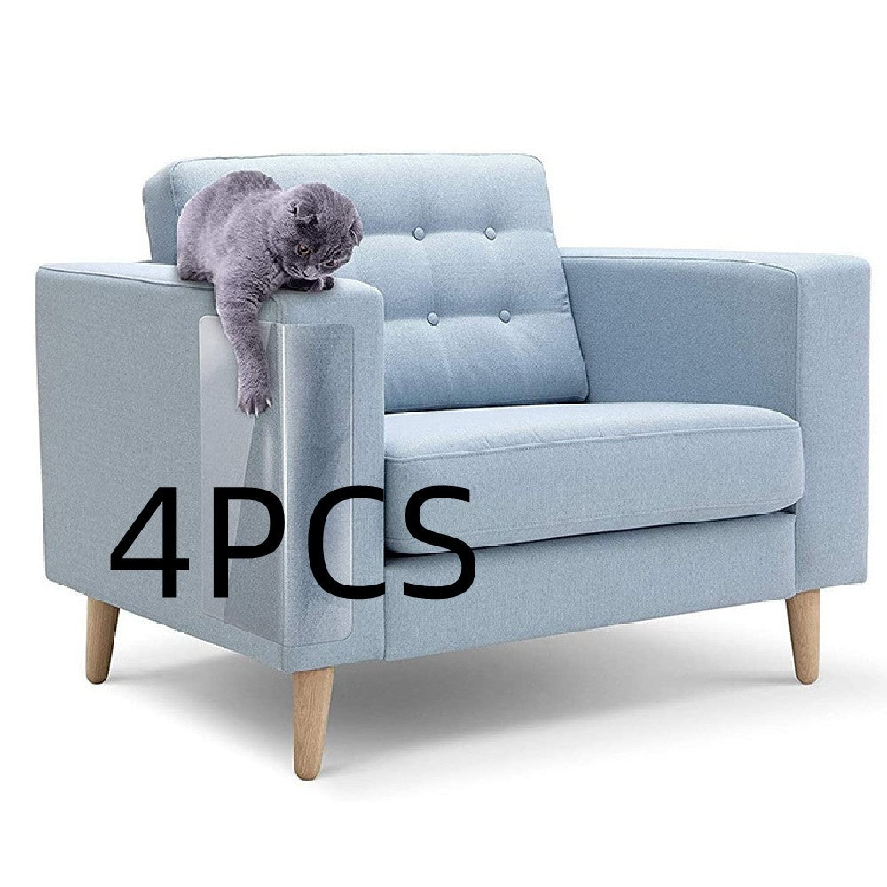 HKM-5319357 Furniture Chair Anti-Scratch Protective Stickers - 4 PCS, White Plastic, 440*300MM