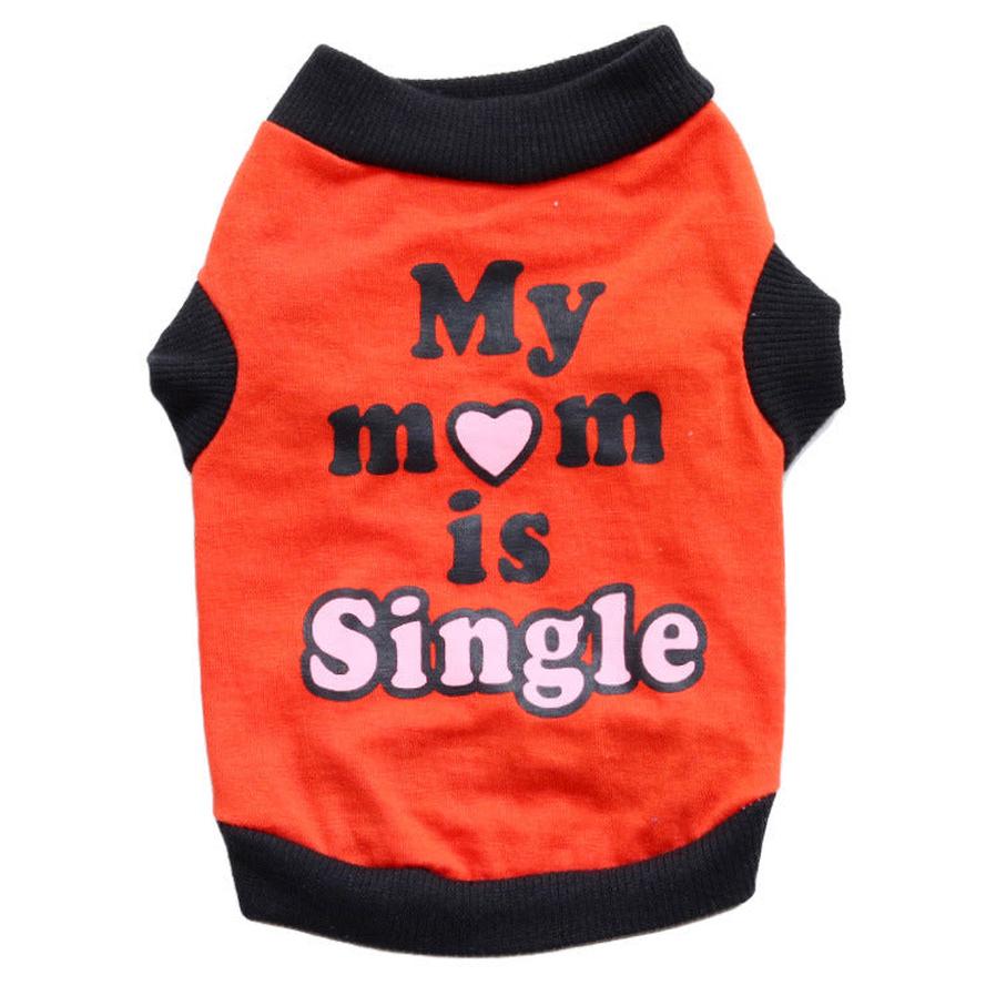HKM-532051 Cotton Small Dog Vest for All Breeds - Stylish Leisure Wear in Orange and Rose Red