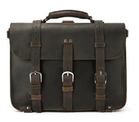 HKM-532051 Vintage Genuine Leather Laptop Bag for Men - Stylish Business Briefcase