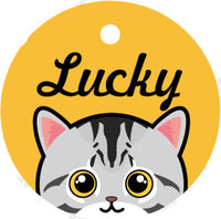 HKM-5321021 Custom Acrylic Pet Identity Plate with Bell and Collar Attachment - Lightweight and Elegant Design