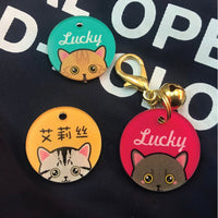 HKM-5321021 Custom Acrylic Pet Identity Plate with Bell and Collar Attachment - Lightweight and Elegant Design
