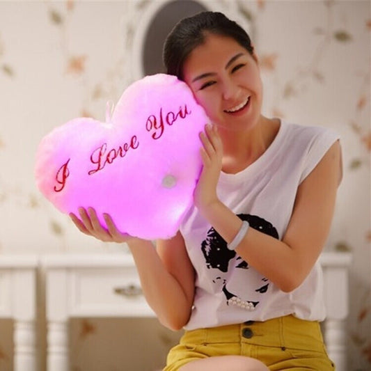 HKM-532115 Love Glowing Music Pillow Plush Toy - 32cm Cotton Stuffed Toy
