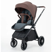 HKM-532179 Poussett Two-Way Push Luxury Baby Stroller and Car Seat with Big Wheels, Foldable Pram for Infants