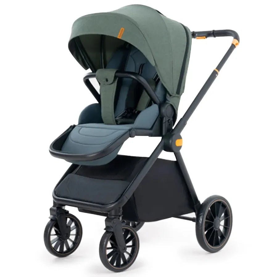 HKM-532179 Poussett Two-Way Push Luxury Baby Stroller and Car Seat with Big Wheels, Foldable Pram for Infants
