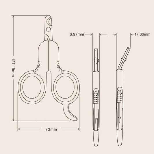 HKM-5322429 Professional Pet Nail Clippers with Curved Tips for Cats and Small Dogs - Ergonomic Non-Slip Handle, Stainless Steel Blades
