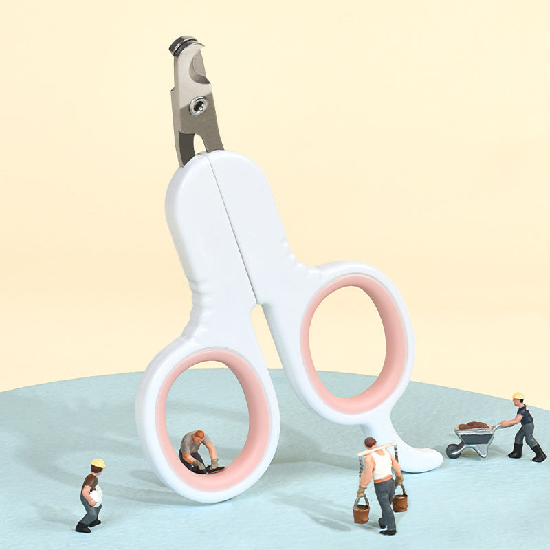 HKM-5322429 Professional Pet Nail Clippers with Curved Tips for Cats and Small Dogs - Ergonomic Non-Slip Handle, Stainless Steel Blades