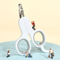 HKM-5322429 Professional Pet Nail Clippers with Curved Tips for Cats and Small Dogs - Ergonomic Non-Slip Handle, Stainless Steel Blades