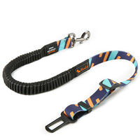 HKM-5324733 Elastic Stretch Dog Seat Belt for Secure Car Travel - Adjustable Length 76CM to 148CM, Nylon Material