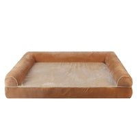 HKM-5324989 Breathable Square Pet Bed in Dark Gray, Light Gray, Khaki, Blue, and Beige, Multiple Sizes Available