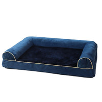 HKM-5324989 Breathable Square Pet Bed in Dark Gray, Light Gray, Khaki, Blue, and Beige, Multiple Sizes Available