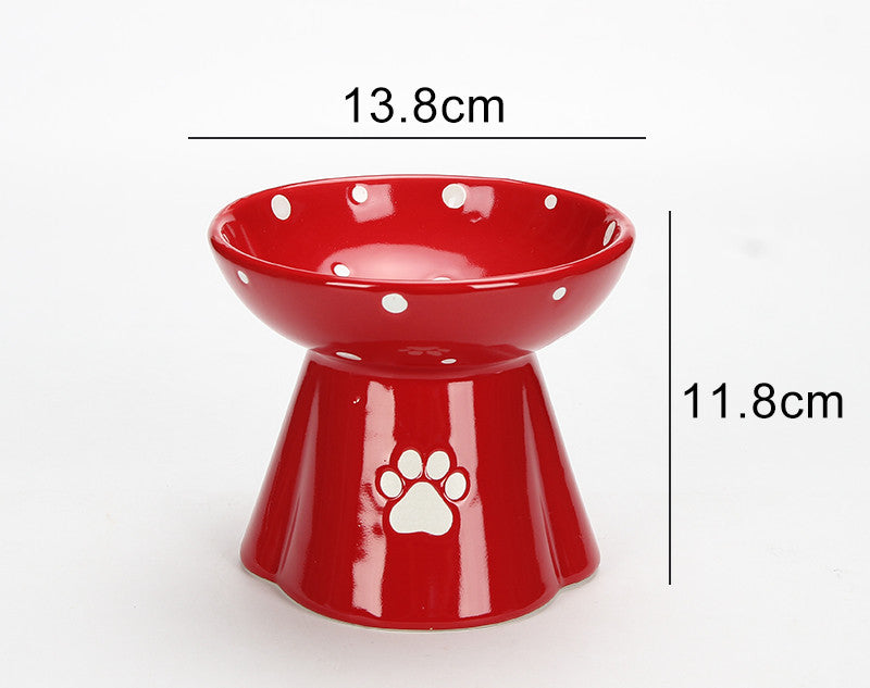 HKM-5325117 Large Capacity Ceramic Pet Bowl for Dogs and Cats, Available in Multiple Colors