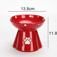 HKM-5325117 Large Capacity Ceramic Pet Bowl for Dogs and Cats, Available in Multiple Colors